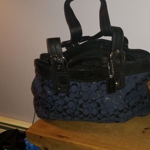 Coach blue signature sparkly Cs